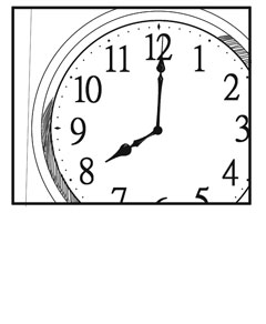 時計の針は夜8時を過ぎたところ